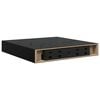 vidaXL Estante flotante de pared 4 uds MDF negro brillo 23x23,5x3,8cm
