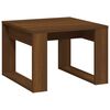 vidaXL Mesa auxiliar madera contrachapada marr&oacute;n roble 50x50x35 cm