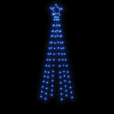 vidaXL Árbol de Navidad cónico 108 LED azul 70x180 cm