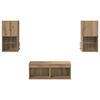 vidaXL Gabinetes de pared para TV 4 pcs Roble artesanal