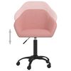 vidaXL Silla de comedor giratoria de terciopelo rosa