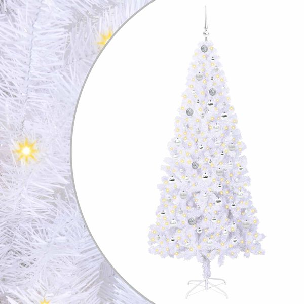 vidaXL Árbol de Navidad artificial con 300 LED 210 cm PVC y Acero
