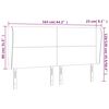 vidaXL Cabecero con orejas cuero sintético negro 163x23x118/128cm