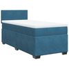 vidaXL Cama box spring con colch&oacute;n terciopelo azul 90x190 cm