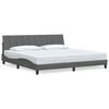 vidaXL Estructura de cama sin colch&oacute;n Hanko tela gris oscuro 200x200 cm