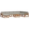 vidaXL Conjunto de sof&aacute;s de exterior 9 pcs Gris Natural y Claro