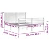 vidaXL Estructura de cama de matrimonio con cabecero madera maciza