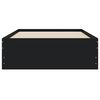 vidaXL Cama con cajones madera de ingeniería negra 90x200 cm