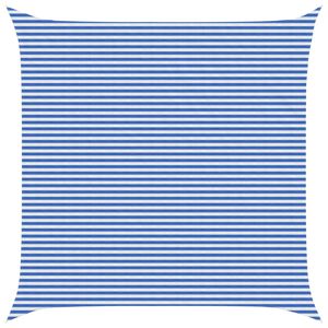 vidaXL Toldo Vela Azul y Blanco 6 x 6 m HDPE