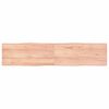 vidaXL Tablero mesa madera tratada borde natural marr&oacute;n 180x40x(2-4)cm