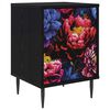 vidaXL Mesa de noche KIEL Roble Negro 36 x 33 x 51 cm