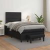 vidaXL Cama box spring con colch&oacute;n cuero sint&eacute;tico negro 120x190 cm