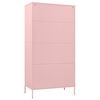 vidaXL Armario de acero rosa 90x50x180 cm