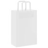 vidaXL Bolsas de papel con asas 50 uds blanca 21x11x31 cm