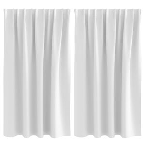 vidaXL Cortinas Opacas con Anillas 2 pcs brillante 140 x 140 cm