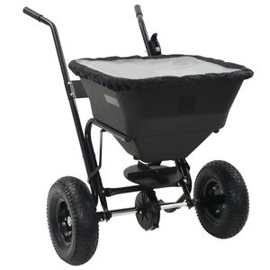 vidaXL Carrito de mano esparcidor de sal PVC y acero 106x73x76 cm 45 L
