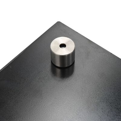 vidaXL Protección salpicaduras cocina vidrio templado negro 80x40 cm
