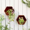 vidaXL Jardineras de pared 2 uds acero corten oxidado 30x10x25 cm