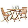 vidaXL Conjunto de Comedor de Jardín 3 pcs Marrón