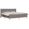 vidaXL Estructura de cama con colch&oacute;n Gris topo 200 x 200 cm Poli&eacute;ster