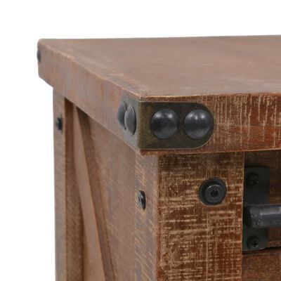 vidaXL Mesa consola de madera de abeto maciza marrón 131x35,5x75 cm