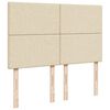 vidaXL Cama box spring con colch&oacute;n tela color crema 140x200 cm