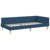 vidaXL Estructura de Cama Esquina con Colch&oacute;n 2 pcs Azul tela