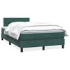 vidaXL Cama box spring con colch&oacute;n terciopelo verde oscuro 120x220 cm