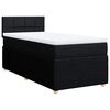 vidaXL Cama box spring con colch&oacute;n tela negro 100x200 cm