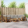 vidaXL Conjunto de sof&aacute;s de exterior 8 pcs Gris Natural y Claro
