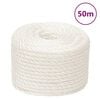 vidaXL Cuerda de trabajo polipropileno blanco 12 mm 50 m