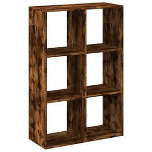 vidaXL Librer&iacute;a divisora madera roble ahumado 69,5x29x103,5 cm