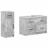 vidaXL Juego de gabinete de ba&ntilde;o de 2 piezas UTRECHT Gris Hormig&oacute;n