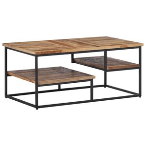 vidaXL Mesa de centro teca reciclada maciza 90x50x39 cm