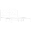 vidaXL Estructura cama sin colch&oacute;n con cabecero metal blanco 160x200cm