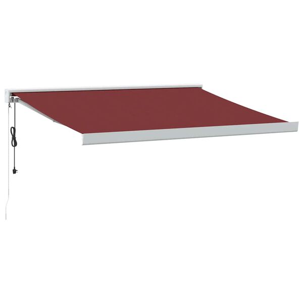 vidaXL Toldo retr&aacute;ctil autom&aacute;tico burdeos 350x250 cm