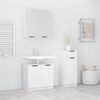 vidaXL Set de muebles de ba&ntilde;o 3 piezas madera contrachapada blanco