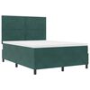 vidaXL Cama tipo Box Spring con colch&oacute;n Verde oscuro 140 x 200 cm tela