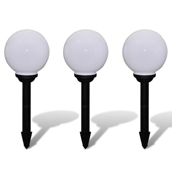 vidaXL L&aacute;mparas de camino de jard&iacute;n 3 uds LED 20 cm con pincho