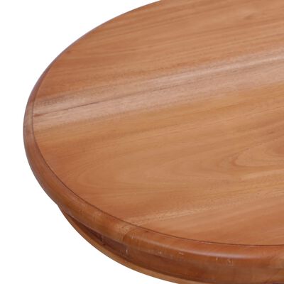 vidaXL Mesa auxiliar de madera maciza de caoba natural 50x50x65 cm