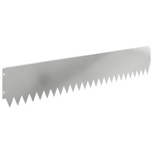 vidaXL Borde de C&eacute;sped 30 pcs 103 x 20 cm Acero Plateado