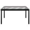 vidaXL Juego de muebles de jardín con cojines 6 piezas PVC negro