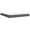 vidaXL Cama box spring con colchón tela gris oscuro 180x200 cm