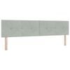 vidaXL Cabecero LED con tiras LED Manual Gris Claro 200 cm Terciopelo