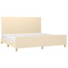vidaXL Cama sin colch&oacute;n tela color crema 200x200 cm