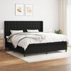 vidaXL Cama box spring con colch&oacute;n tela negro 200x200 cm