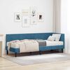 vidaXL Estructura de Cama Esquina con Colch&oacute;n 2 pcs Azul Terciopelo