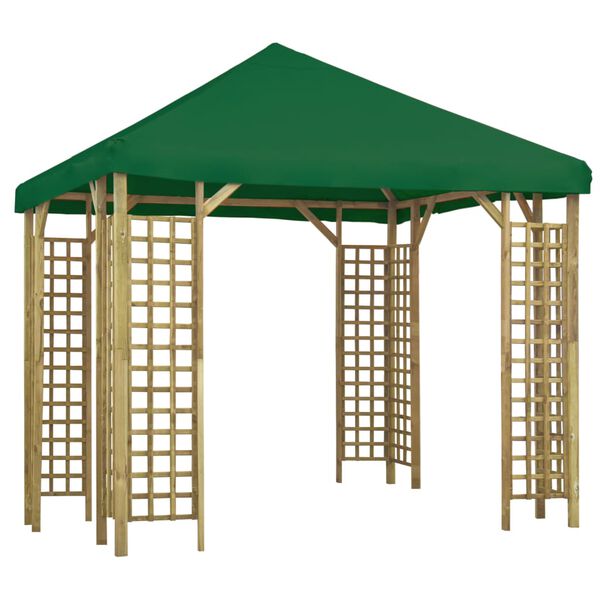 vidaXL Cenador verde 3x3 m