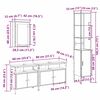 vidaXL Juego de muebles de ba&ntilde;o con estante 4 pcs Madera Vieja