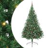 vidaXL Árbol de Navidad Artificial Preiluminado Verde 240 cm PVC